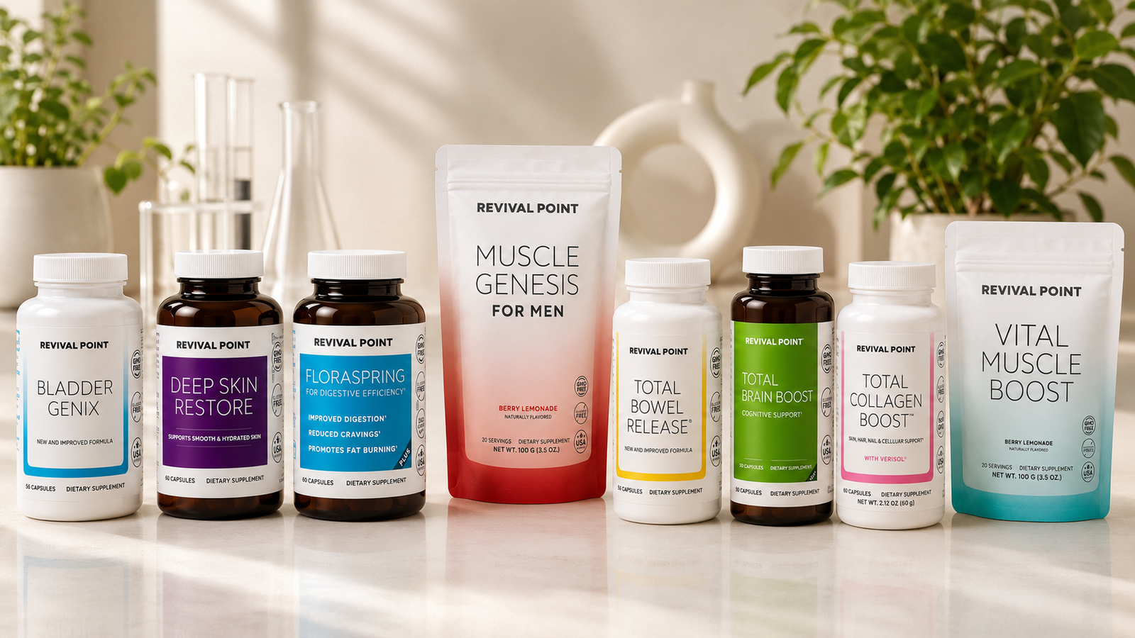 Revival Point wellness product selection